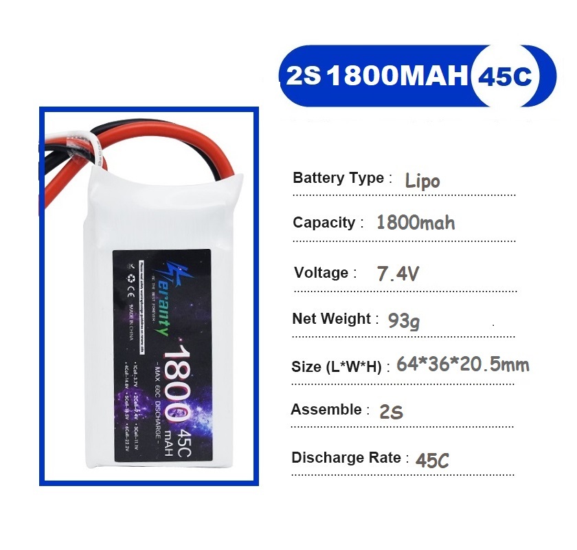 2PCS 7.4V Lipo 2S Battery 1500 - đánh giá và giá Drone Battery Lipo
