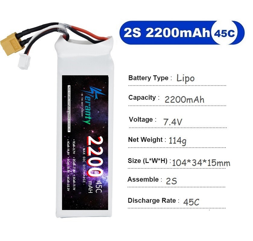 2PCS 7.4V Lipo 2S Battery 1500 - đánh giá và giá Drone Battery Lipo