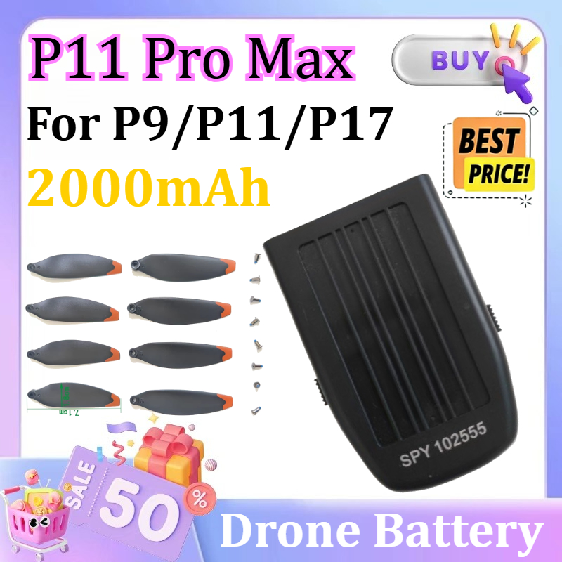 2000mAh P11 Pro Max Drone SPY  - đánh giá và giá Drone Battery Li-Ion
