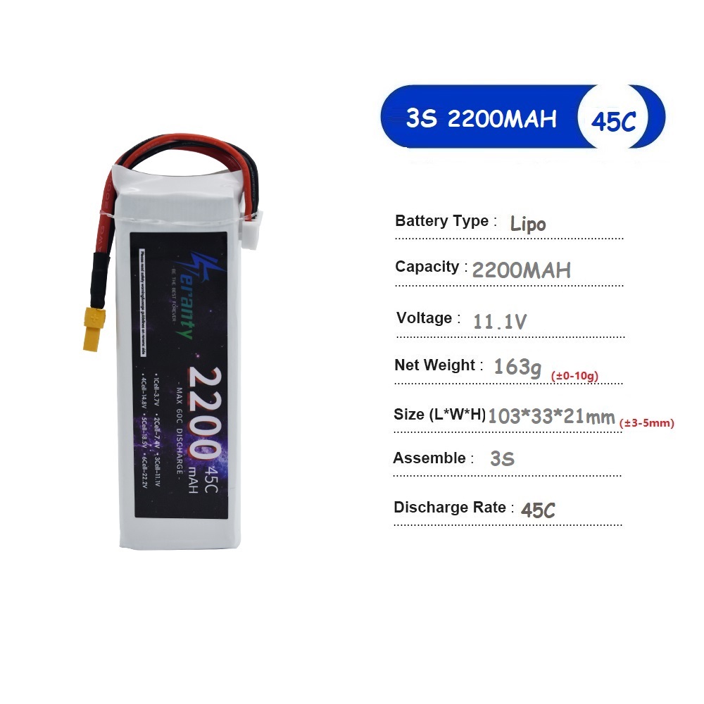 11.1V LiPo Battery 3S 1500mah  - đánh giá và giá Drone Battery Li-Ion